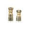 Hello Honey® Natural & Black Inlaid Circles Wood Salt & Pepper Mills Set